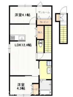 ビブルカード南岩国【2階】の間取り