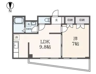 ツインヒルズA【4階】の間取り