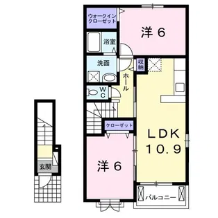 ポンドII【2階】の間取り