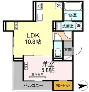 D Paina 下作延【2階】の間取り