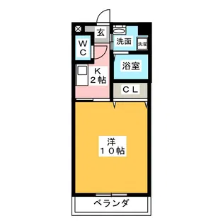 メゾンベルフルール【3階】の間取り