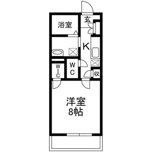 ゲインズヴィル1号館【1階】の間取り