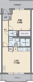 フレシール桜堤【1階】の間取り