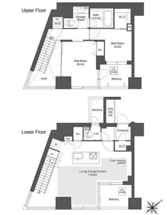 コンフォリア新中野【9階】の間取り