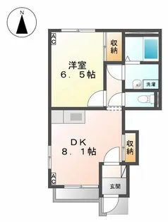 1DKの間取り画像
