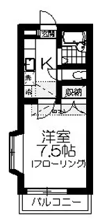 ラ・シャンブルクレールII【2階】の間取り