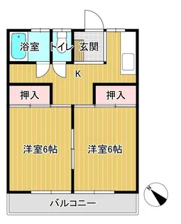 ハイツLAND B棟【2階】の間取り