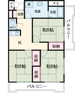 ブルーピア水木【1階】の間取り