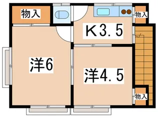 山田荘【2階】の間取り