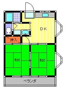 コスモプラザ【2階】の間取り