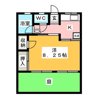 シティハイムオスマンサス【1階】の間取り