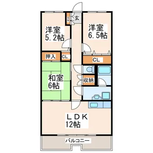 ベルス出水【8階】の間取り