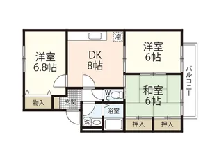 セジュール相田B棟【2階】の間取り