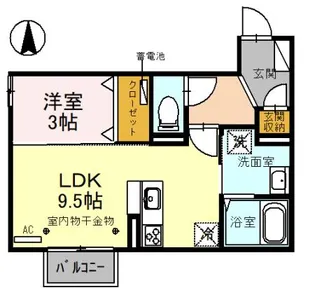 Casa hermana(カサ エルマーナ) A【2階】の間取り