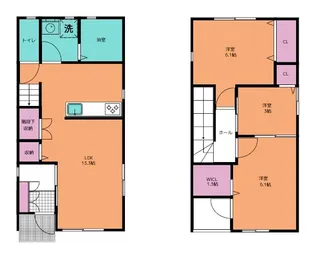 愛知県清須市清洲【一戸建】の間取り
