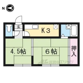 岡部マンション【2階】の間取り