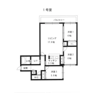 Rainbow Road宮の森2nd【3階】の間取り