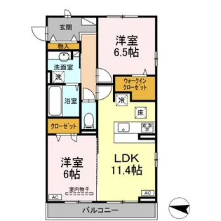モントシャイン【3階】の間取り