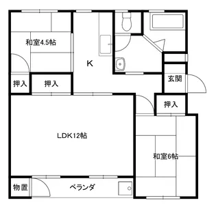東芝杉田コーポD【3階】の間取り