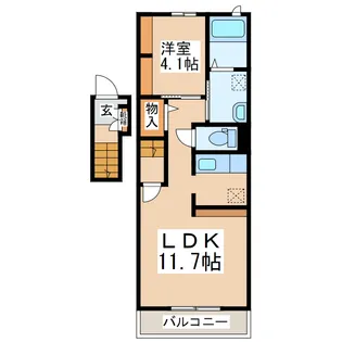 セレノ・リヴァー【2階】の間取り