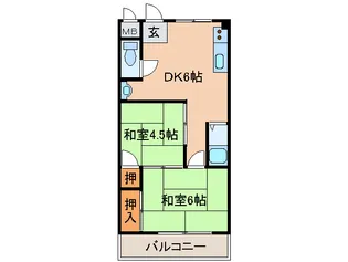 三功マンション【3階】の間取り