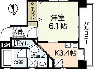 Sunsquare堺町【4階】の間取り