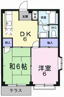 エレガンス杉山B【1階】の間取り