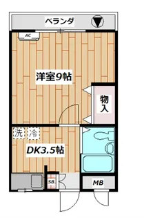 神奈川県横浜市青葉区市ケ尾町【マンション】の間取り