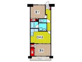 ルクレ川口イースト【8階】の間取り