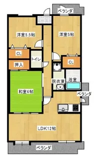 パークレーン六ツ門【11階】の間取り