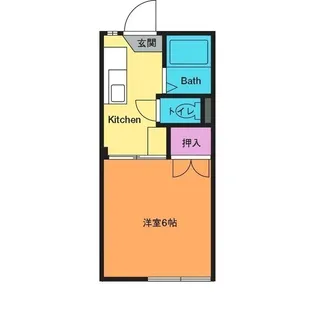グリーンコーポオオツ【2階】の間取り