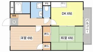 ハイランドI【1階】の間取り