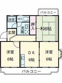 コア西伊場【2階】の間取り