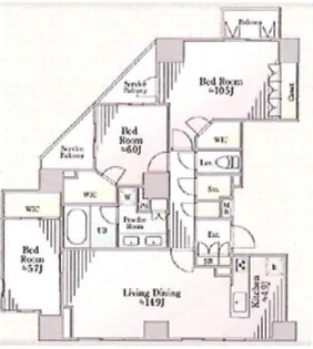 CAVANA+南青山【9階】の間取り