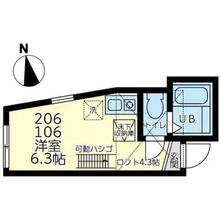 ユナイト田浦ベラクルス・メヒコ【1階】の間取り