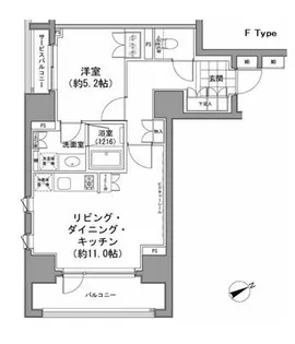 パークハビオ八丁堀【10階】の間取り