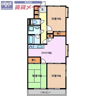 グリーンハイツ大谷【1階】の間取り