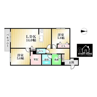 徳島県徳島市北矢三町1【アパート】の間取り