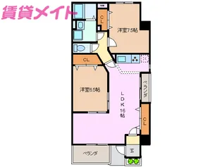 サンライズ櫻 A棟【1階】の間取り