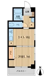 東信松涛マンション【3階】の間取り