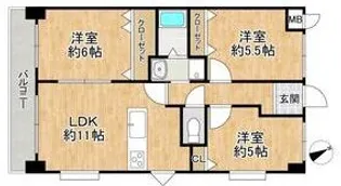 エスポワール西神戸【1階】の間取り
