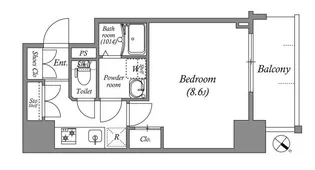 ジェノヴィア神戸湊川公園【14階】の間取り
