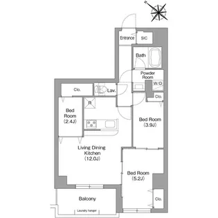 東京都江東区枝川1【マンション】の間取り