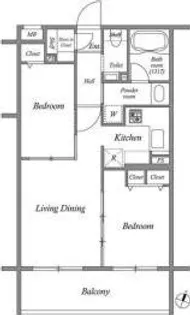 レジデンス桜新町スクエア【3階】の間取り
