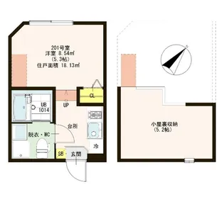 ロンプラジュ西加平【2階】の間取り