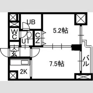 Treasure Court A【10階】の間取り
