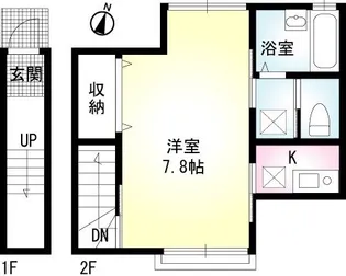 東京都日野市日野本町1【アパート】の間取り