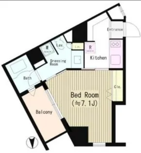 東京都港区南麻布1【マンション】の間取り