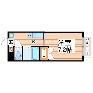 スカイアーク青葉【1階】の間取り