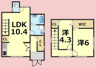 兵庫県尼崎市西立花町2【一戸建】の間取り